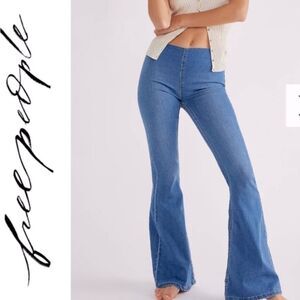 Free People Blue Flare Jeans